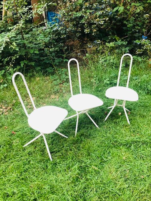Jaren ‘80 - 3x Witte Stoelen - Gammelgaard voor Ikea, Antiek en Kunst, Curiosa en Brocante, Ophalen of Verzenden