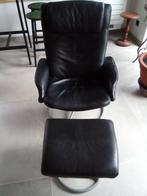 relaxzetel met poef, Ophalen, Kunststof, Gebruikt, Eenpersoons