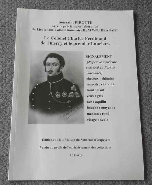 Colonel Charles-Ferdinand de Thierry et le premier Lanciers, Boeken, Oorlog en Militair, Gelezen, Ophalen of Verzenden