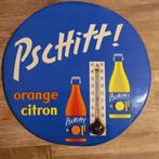 Vintage reclamebord limonade Pschitt! ca 1960, Ophalen of Verzenden, Zo goed als nieuw, Reclamebord