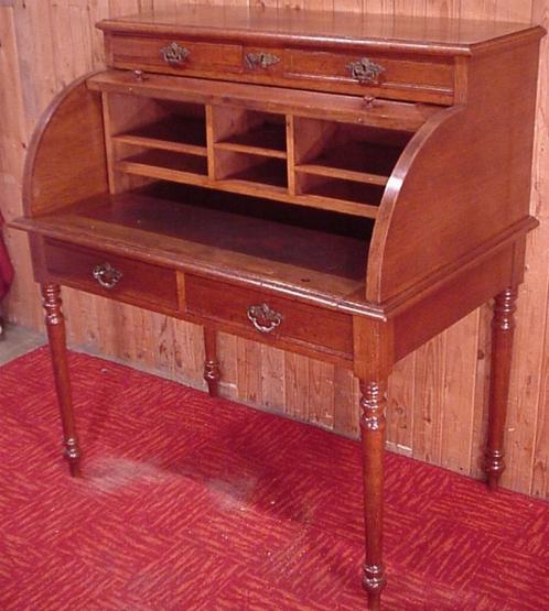 Antiek roltop bureau Computer rolluik buro meubel secretaire, Huis en Inrichting, Kasten | Secretaires, Gebruikt, Ophalen