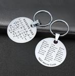 1x Double-Sided Stainless Steel Morse Code Keychain New, Verzenden, Nieuw