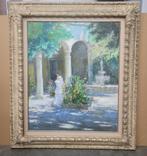 Wissack Nicolas SIEMIONOWICZ, moeder en kind in de patio, Antiek en Kunst, Kunst | Schilderijen | Klassiek, Ophalen