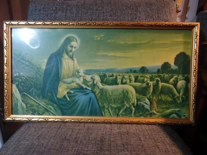 Jezus de Goede Herder prent Giovanni antieke prent Giovanni, Antiek en Kunst, Antiek | Religieuze voorwerpen, Ophalen of Verzenden