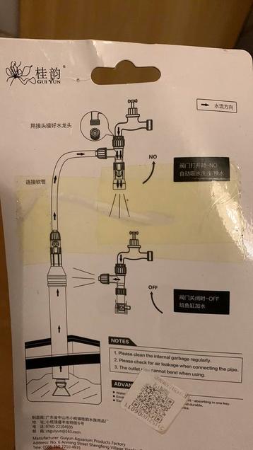 Waterververser/ aansluiting voor op kraan beschikbaar voor biedingen