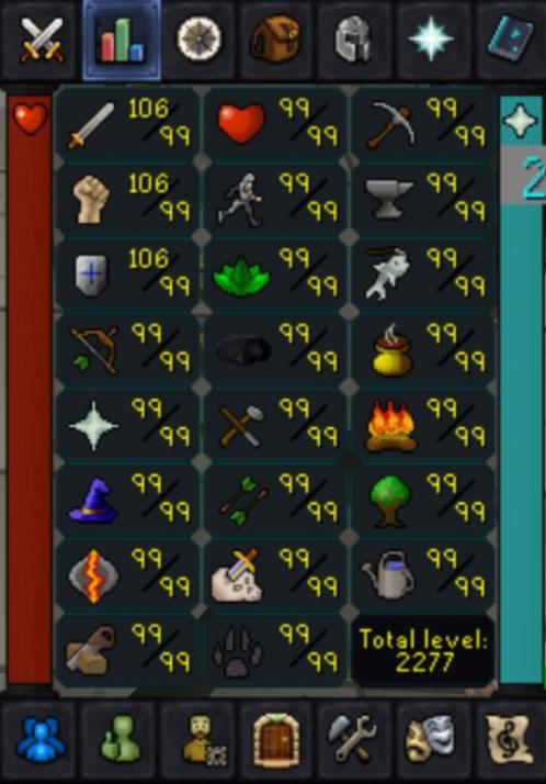 OSRS Maxed main 2277, 12 pets,7.5b bank, en nog veel meer., Games en Spelcomputers, Spelcomputers | Overige, Nieuw, Ophalen of Verzenden