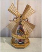 Magnifique moulin à vent rétro en bois peint - 37 cm, Enlèvement ou Envoi, Utilisé
