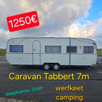 Caravan tabbert 7m werfkeet bouw camping paarden stacaravan  beschikbaar voor biedingen