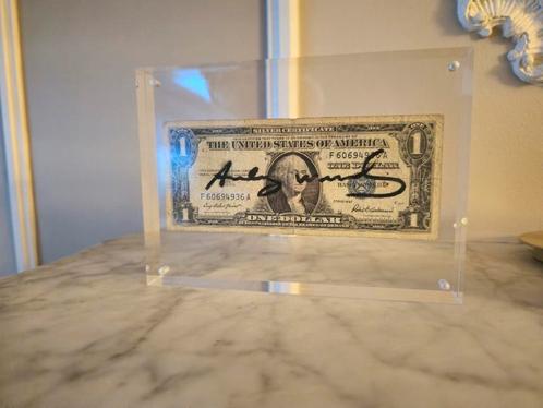 Andy Warhol signed one dollar, Antiek en Kunst, Kunst | Designobjecten, Ophalen of Verzenden