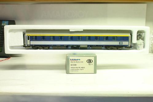 LS MODELS 42039 SNCB NMBS VOITURE LITS WLAB30 INOX, Hobby en Vrije tijd, Modeltreinen | H0, Zo goed als nieuw, Wagon, Gelijkstroom of Wisselstroom
