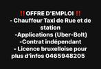 ‼️OFFRE D'EMPLOI ‼️ Chauffeur Taxi(Uber-Bolt..), Transport en Taxi