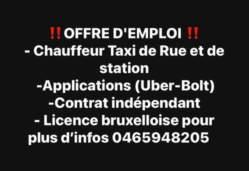 ‼️OFFRE D'EMPLOI ‼️ Chauffeur Taxi(Uber-Bolt..), Services & Professionnels, Coursiers, Chauffeurs & Taxis, Transport en Taxi