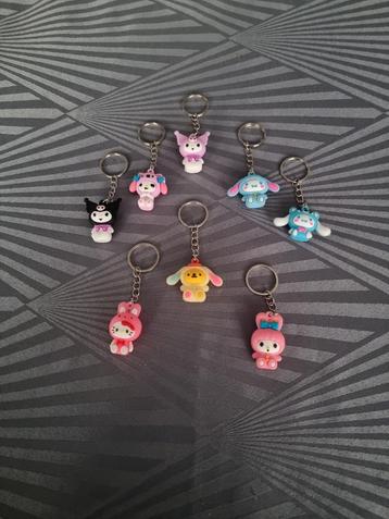 Schattige 3de Silicone Sanrio Sleutelhangers.  beschikbaar voor biedingen