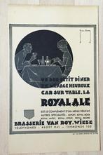 OUD DUN KARTON RECLAME ROYALLE BRASSERIE VAN ROY WIEZE, Ophalen of Verzenden