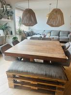 Eettafel vierkant 140 x 140, Huis en Inrichting, Ophalen, Gebruikt, Vijf personen of meer, 100 tot 150 cm