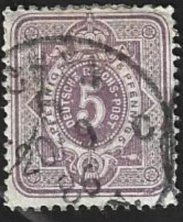 1 Postzegel Duitse Rijk Cijfer & adelaar, inschrift Pfennig  beschikbaar voor biedingen