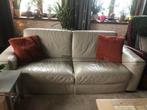 salon Buffellederen zetels 3+2 zit taupe/beige, Huis en Inrichting, Ophalen, Gebruikt, Leer, Neutraal-modern