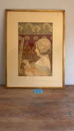 Art Nouveau lithografie "Le Peintre" – Privat Livemont, Antiek en Kunst, Ophalen