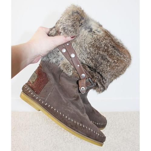 Mooie Leren Karma Of Charme Laarzen s27 (Maat 39) € 85,-, Kleding | Dames, Schoenen, Zo goed als nieuw, Bruin, Ophalen of Verzenden