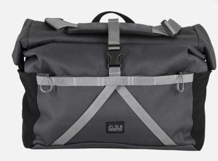NIEUW Brompton Borough Roll Top Bag L Donker Grijs, Fietsen en Brommers, Fietsen | Vouwfietsen, Brompton, Ophalen