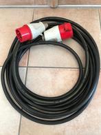 Kabel met CEE-stekkers rood - 7,80m - 16A/220/380V (nr2389), Comme neuf, Enlèvement ou Envoi