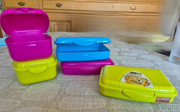 Delhaize home boites lunch time - lot de 5 pièces, Divers, Divers Autre, Utilisé, Enlèvement ou Envoi