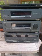 Akai hifi, radio versterker, cd speler, cassette deck. 60 W, Ophalen, Gebruikt, Akai