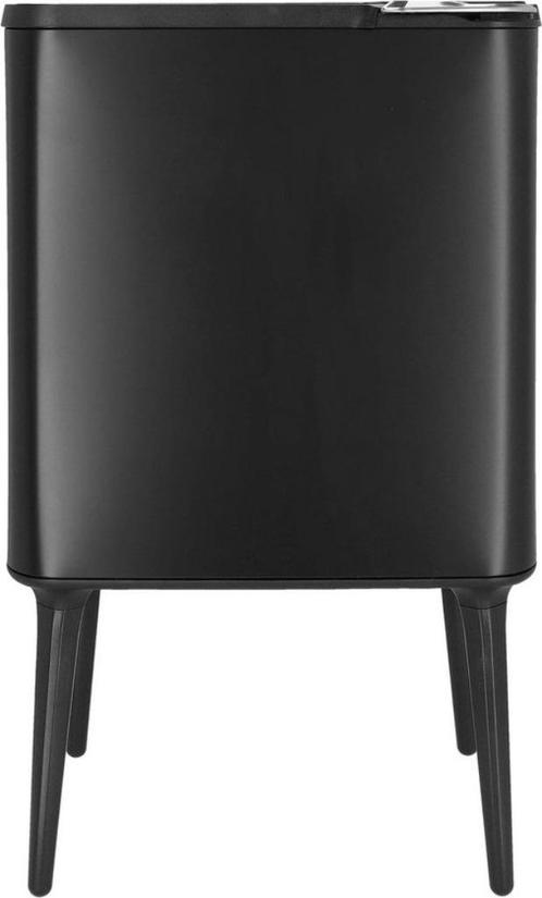 Blokker Afvalbak op Pootjes - 33L Prullenbak - Mat Zwart, Huis en Inrichting, Woonaccessoires | Prullenbakken, Nieuw, Metaal, 50 tot 75 cm