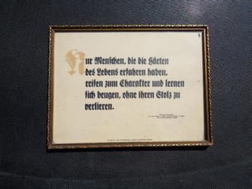 WO 2 kader , origineel ingekaderde spreuk beschikbaar voor biedingen