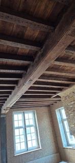 Oude eiken plafond in kinderbalken en moederbalk, Doe-het-zelf en Bouw, Hout en Planken, Ophalen, Eiken