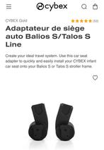 Adaptateur cybex balios s talos s neuf, Ophalen of Verzenden, Nieuw