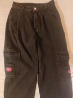 Baggy jeans, small waist. Maat 36, Kleding | Dames, W28 - W29 (confectie 36), Zo goed als nieuw, Zwart, Verzenden