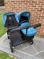 Tweelingbuggy Bugaboo Donkey petrol black special edition, Enlèvement, Utilisé, Autres marques, Ombrelle