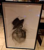 Grand tableau fusain. H=102 cms et l=72 cms., Enlèvement