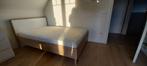 Bed met matras 120x200, Huis en Inrichting, Slaapkamer | Bedden, Ophalen, Gebruikt, Bruin, Twijfelaar