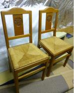 2 stoelen met rieten zitvlak, Utilisé, Enlèvement ou Envoi