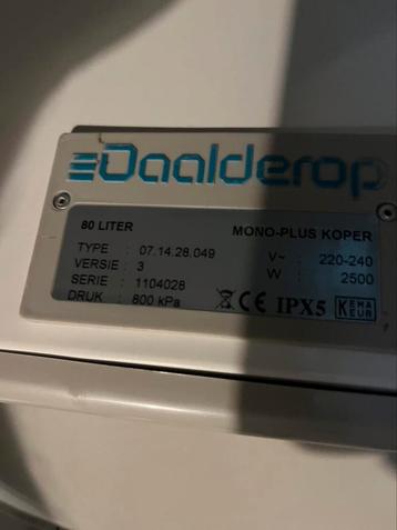 Daalderop boiler 80 ltr, Enlèvement, Boiler