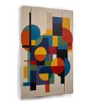 Toile Geometric Balance in Primary Colors, 60 x 90 cm - 18, Maison & Meubles, 75 à 100 cm, Envoi, Création originale, 50 à 75 cm
