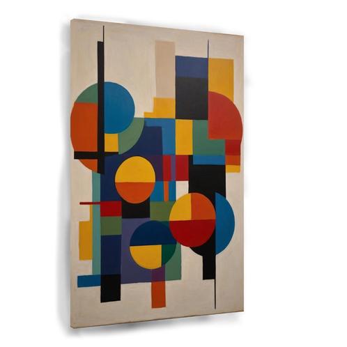Toile Geometric Balance in Primary Colors, 60 x 90 cm - 18, Maison & Meubles, Accessoires pour la Maison | Peintures, Dessins & Photos