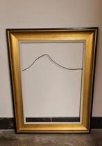 Cadre en métal doré XL avec bordure noire, 75 cm ou plus, Enlèvement, Utilisé, Bois