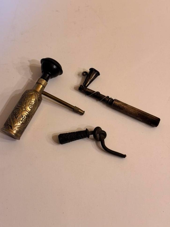 3 unieke pijpjes, Antiek en Kunst, Curiosa en Brocante, Ophalen of Verzenden