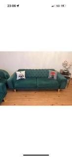 Fauteuil Chesterfield, Huis en Inrichting, Ophalen, Gebruikt, Groen