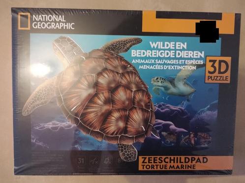 Cubic Fun National Geographic 3D Puzzel Zeeschildpad 31 Stuk, Kinderen en Baby's, Speelgoed | Kinderpuzzels, Nieuw, 6 jaar of ouder