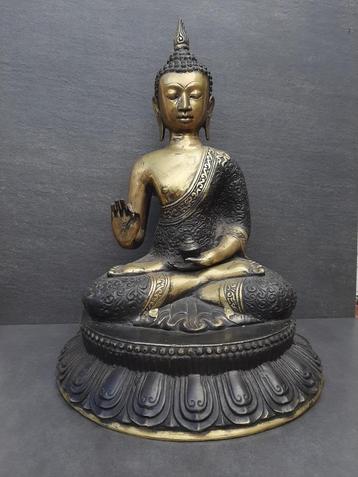 Bronzen Boeddhabeeld/Brass-Abhaya-Mudrā/Azië beschikbaar voor biedingen