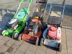 3 grasmaaiers draaiend met nazicht., Tuin en Terras, Grasmaaiers, Ophalen, Zo goed als nieuw