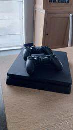 PS4 Slim + 2 controllers, Games en Spelcomputers, Spelcomputers | Sony PlayStation 4, Ophalen, Met games, Met 2 controllers, Zo goed als nieuw