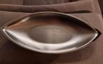 Ovale schaal van roestvrij staal met vinvormige vorm., Antiek en Kunst, Ophalen