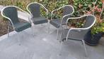 4 chaises de jardin/chaises de patio empilables, Empilable, Enlèvement, Utilisé