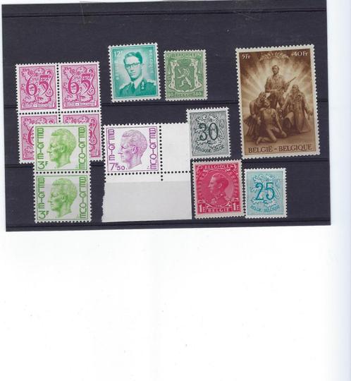 Diverse loten Belg. postzegels (zie beschrijving), Timbres & Monnaies, Timbres | Europe | Belgique, Non oblitéré, Gomme originale