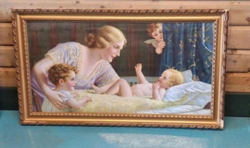 Grote brocante lijst met wel een hele mooie afbeelding😍, Antiek en Kunst, Curiosa en Brocante, Ophalen